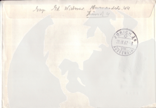 CH FDC 0756 (Viererblock) 1962 09 005 ●